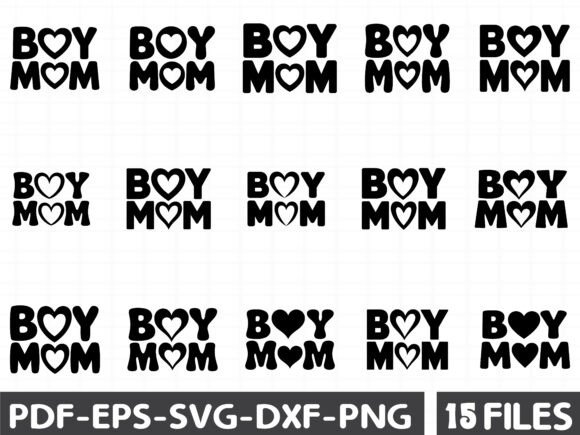 Boy Mom Infinity Heart SVG Design: Graphics & Illustrations for Local Brands