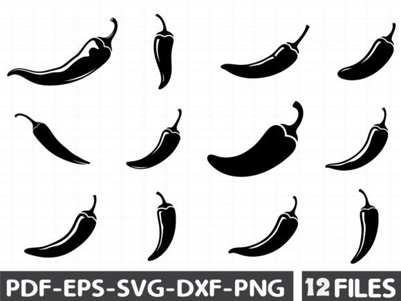Chili Pepper Outline: A Fresh Graphic Design Asset for Modern Illustrations