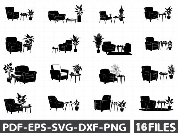Cozy Lounge Set Clipart: Graphics and Illustrations Review