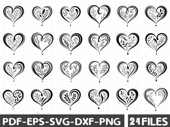 Flower Heart Svg Graphics for Handmade Creations