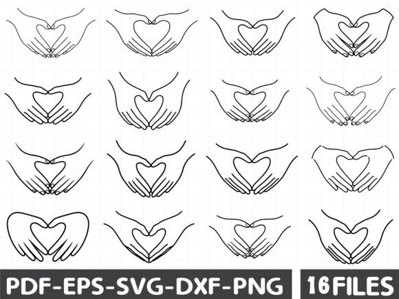 Heart Hand Svg, Valentine Svg: Graphics for Real Crafters