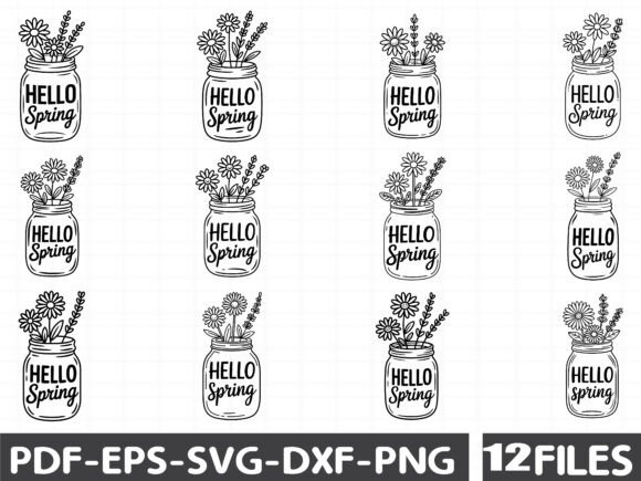 Hello Spring Floral SVG Graphics & Illustrations Review