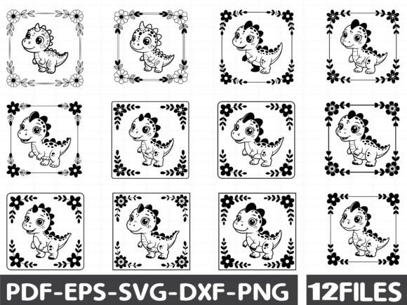 Kawaii Dinosaur Clipart Bundle for Graphics and Illustrations