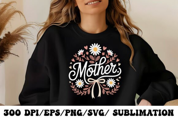 Mother Script Lettering with Floral Bow Graphics Review