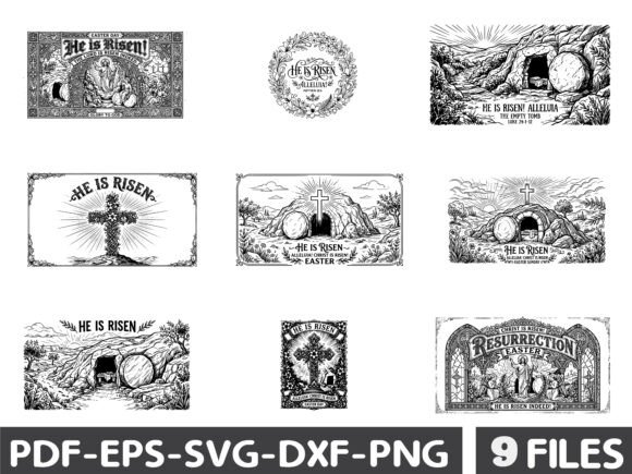 Resurrection Christian Easter Graphics for Illustrations