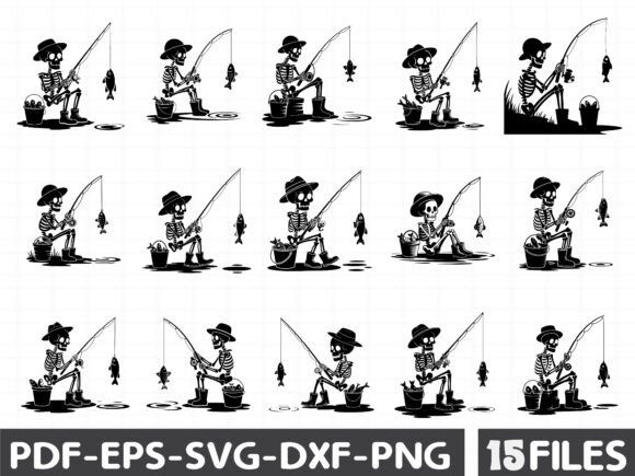 Skeleton Fishing Graphics and Illustrations Review