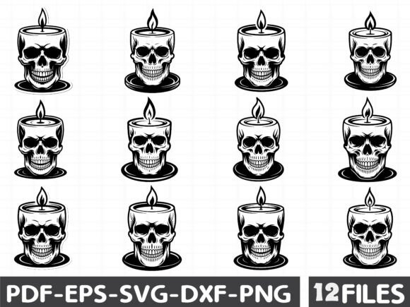 Skull Candle Cut: A Graphic Design Asset Review for Illustrations