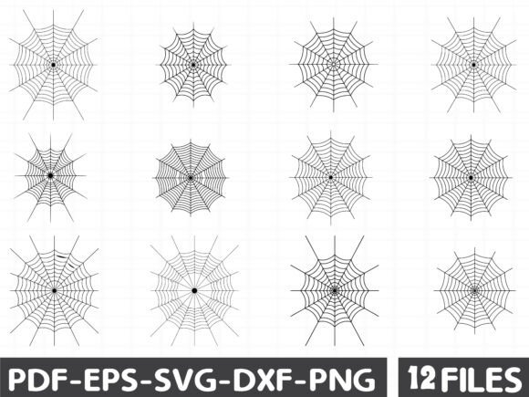 Spider Web SVG Graphics & Illustrations for Makers