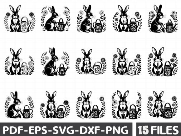 Spring Bunny Watering Can: Graphics & Illustrations Review
