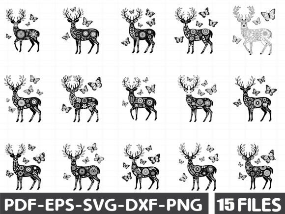 Spring Floral Young Deer: Graphics & Illustrations Review