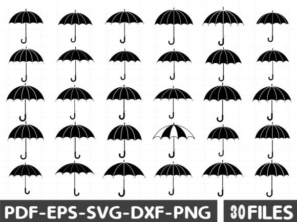 Umbrella SVG Bundle: Premium Graphics for Modern Illustrations